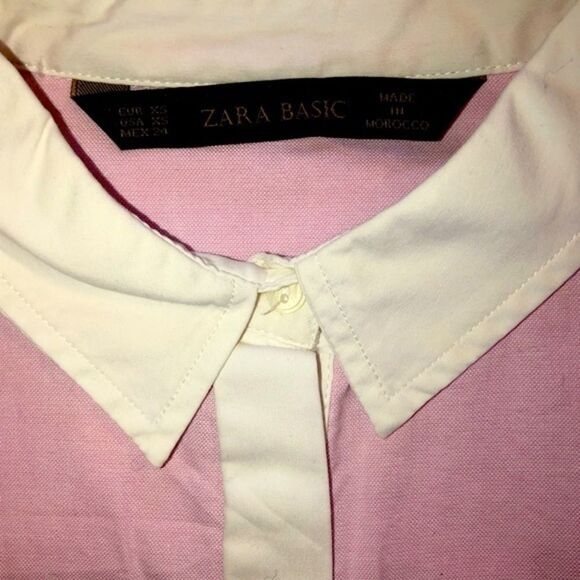 Zara Basic Pink Button Down Tunic size XS - Picture 2 of 3